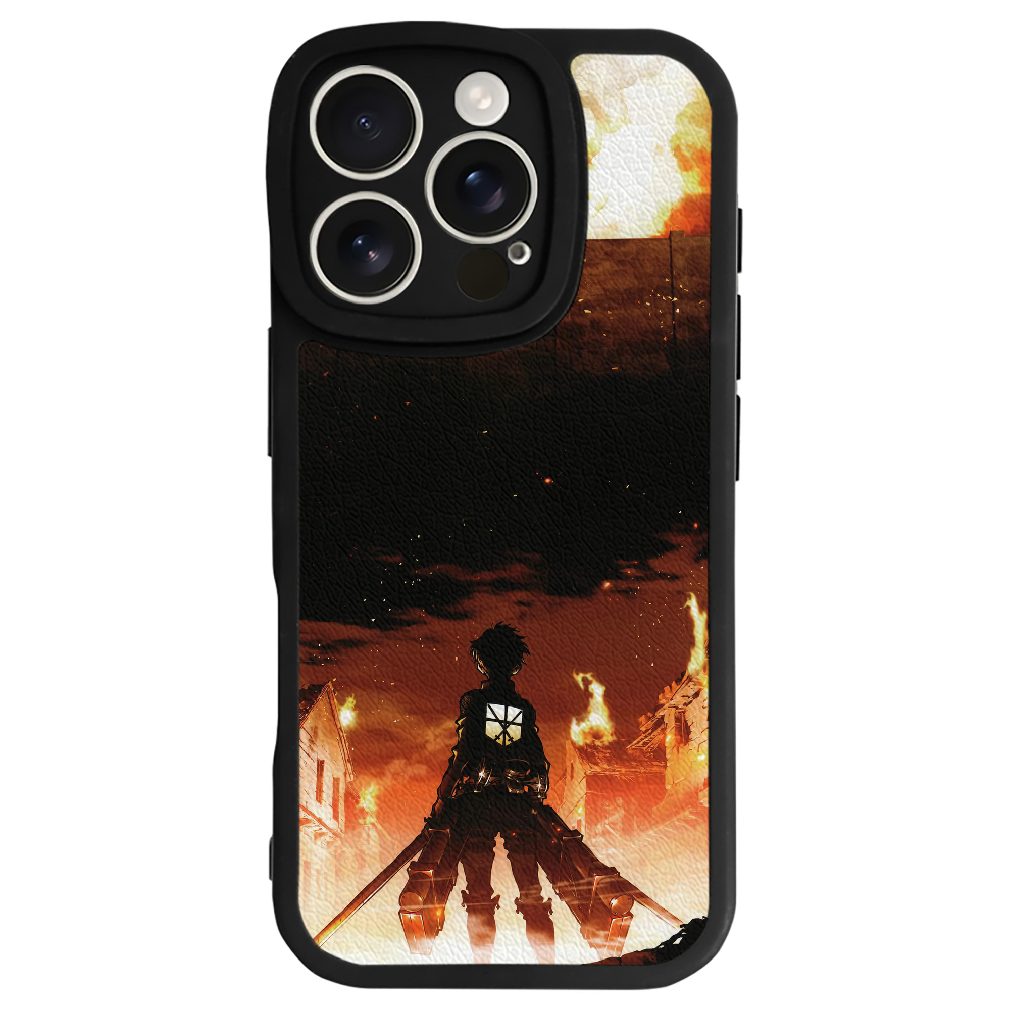 （画像用） 進撃の巨人 Attack on Titan 【iPhone 16シリーズ対応】シリコンスマホケース（レザー調） 材質：シリコン